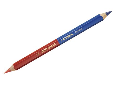 tweezijdig rood blauw potlood 