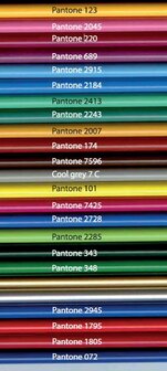 Bedrukte steenhouwerspotloden Lengte  24 cm + 30 cm in RAL of Pantone kleuren beschikbaar