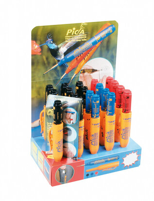 Pica Ink marker display 10 zw + 5 rd + 5 bl