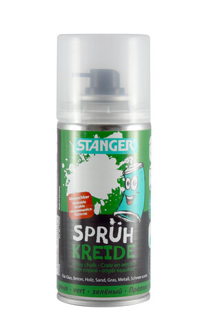 krijtspray groen 150 ml op waterbasis voor tijdelijk markeren