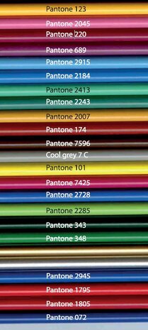 Bedrukte steenhouwerspotloden Lengte  24 cm + 30 cm in RAL of Pantone kleuren beschikbaar