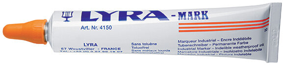 Lyramark merkverf tube oranje